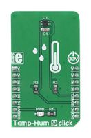 MIKROELEKTRONIKA MIKROE-3331 Add-On Board, Temp&Hum 9 Click Board, SHTC3 Temperature/Humidity Sensor, MikroBUS