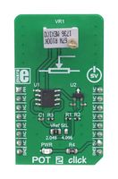 MIKROELEKTRONIKA MIKROE-3325 Add-On Board, Pot 2 Click Board, Variable Reference Voltage, 4.096V Max, MikroBUS
