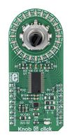 MIKROELEKTRONIKA MIKROE-3299 Add-On Board, Knob G Click Board, Quadrature Rotary Encoder, 24 x Green LEDs, MikroBUS