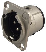 NEUTRIK NC3MD-V XLR Connector, 3 Contacts, Plug, Panel Mount, Silver Plated Contacts, Metal Body, D