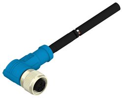TE CONNECTIVITY T4161410005-002 Sensor Cable, 90° M12 Plug, Free End, 5 Positions, 1 m, 3.28 ft, T416 Series