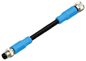 TE CONNECTIVITY T4062113003-005 Sensor Cable, M8 Plug, M8 Receptacle, 3 Positions, 5 m, 16.4 ft, T406 Series