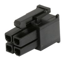 MOLEX 39-01-3045 Connector Housing, Black, Mini-Fit Jr. 5557 Series, Receptacle, 4 Ways, 4.2 mm