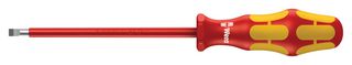 WERA 6100 Screwdriver, VDE, 80 mm Blade, 2.5 mm Tip, 161 mm Overall