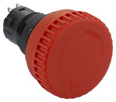 SCHNEIDER ELECTRIC XB6ETN521P Emergency Stop Switch, DPST-NC, Turn to Release, Solder, 1.5 A, 120 V