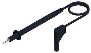 HIRSCHMANN TEST AND MEASUREMENT 934155100 Test Tip Probe, Test Tip Probe, 4mm Right Angle Stackable Banana Plug, Shrouded, 3.3 ft, 1 m