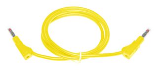 MUELLER ELECTRIC BU-2323-10-79-4. Banana Test Lead, 4mm Stackable Banana Plug, 4mm Stackable Banana Plug, 79 ", 2 m, Yellow, 45 A