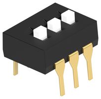 TE CONNECTIVITY 1825057-2 DIP / SIP Switch, 3 Circuits, Slide, Through Hole, SPST, 24 V, 100 mA