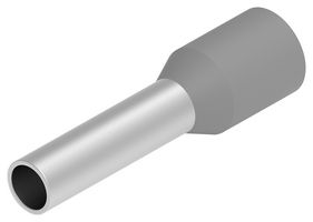 TE CONNECTIVITY - AMP 2-966067-0 Wire Ferrule, Single Wire, 11 AWG, 4 mm², 12 mm, Grey