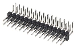 MOLEX 71764-0030 Pin Header, Board-to-Board, Wire-to-Board, 2.54 mm, 2 Rows, 30 Contacts, Through Hole Right Angle