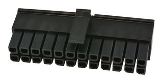 MOLEX 43025-2408 Connector Housing, Black, Micro-Fit 3.0 43025 Series, Receptacle, 24 Ways, 3 mm