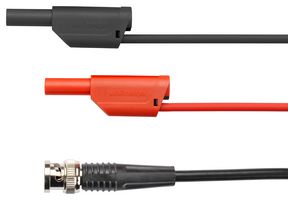 SCHUTZINGER SKO 89-58 / 100 / SW BNC Breakout, BNC Plug, 4mm Banana Plugs x 2, 3.3 ft, 1 m, Black, 3 A