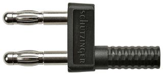 SCHUTZINGER KURZ 8454 / 11-4 IG MB / NI / SW Banana Test Connector, Plug, Cable Mount, 32 A, 60 VDC, Nickel Plated Contacts, Black