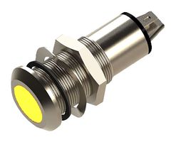 MARL 528-521-23 LED Panel Mount Indicator, Yellow, 28 VDC, 13 mm, 20 mA, 16 cd, IP67