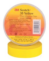 3M 35 YELLOW  (3/4"X66FT) Electrical Insulation Tape, PVC (Polyvinyl Chloride), Yellow, 19.05 mm x 20.12 m