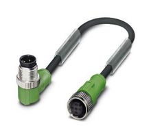 PHOENIX CONTACT 1415627 Sensor Cable, 90° M12 Plug, M12 Receptacle, 4 Positions, 300 mm, 11.8 "