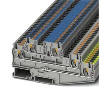 PHOENIX CONTACT 3002614 DIN Rail Mount Terminal Block, Ground Modular, 5 Ways, 24 AWG, 10 AWG, 4 mm², Push In, 30 A