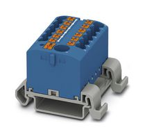 PHOENIX CONTACT 3273222 Panel Mount Barrier Terminal Block, Blue, 24 A, 690 V, 13 Pole, Push In, 12 AWG