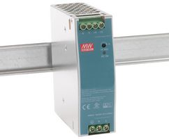 MEAN WELL EDR-120-12 AC/DC DIN Rail Power Supply (PSU), ITE, 1 Output, 120 W, 12 VDC, 10 A