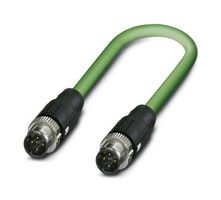 PHOENIX CONTACT 1407524 Sensor Cable, 4P, M12 Plug, M12 Plug, 4 Positions, 1 m, 3.28 ft