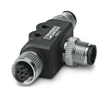 PHOENIX CONTACT 1424711 Sensor Splitter, T - Style, Panel Mount, 5 Position M12 Receptacle, 2 x 5 Position M12 Plug