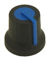 MULTICOMP PRO MP170827CR Knob, Splined Shaft, 6 mm, Round with Indicator Line, 16.2 mm