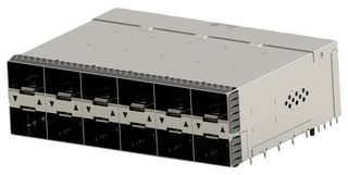 TE CONNECTIVITY 2347721-8 I/O Connector, 20 Contacts, Receptacle, zSFP+, Press Fit, PCB Mount