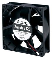 SANYO DENKI 9G1212H101 DC Axial Fan, 12 V, Square, 120 mm, 38 mm, Ball Bearing, 99 CFM