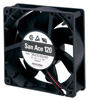 SANYO DENKI 9G1212H1011 DC Axial Fan, 12 V, Square, 119 mm, 38 mm, Ball Bearing, 99 CFM