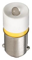 APEM BA9SY24A LED Replacement Lamp, Miniature Bayonet / BA9S, Yellow, 630 mcd