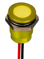 APEM Q14F1BXXY02E LED Panel Mount Indicator, Yellow, 2.1 V, 14 mm, 20 mA, 4 mcd, IP67