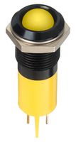 APEM Q16P1BXXHY12E LED Panel Mount Indicator, Yellow, 12 VDC, 16 mm, 20 mA, 1.3 cd, IP67