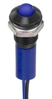 APEM Q8P3BXXB02E LED Panel Mount Indicator, Blue, 3.3 V, 8 mm, 20 mA, 1.6 cd, IP67