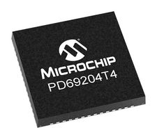MICROCHIP PD69204T4ILQ-TR-LE POE IC, PSE Controller, 57 V Input, 8 MHz, 4 Channels, 95 W, -40 to 85 °C, QFN-EP-56
