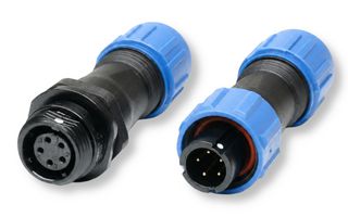 MULTICOMP PRO MP002532 Circular Connector Set, MP-T13, 5 Way, Male Plug/Female Receptacle, Threaded, Solder, IP68, 5A