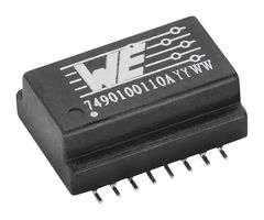 WURTH ELEKTRONIK 7490100161A Ethernet & LAN Transformer, 10/100 Base-T, 1 Port, 1:1, 350 µH, 1.5 kV, Surface Mount