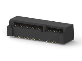 TE CONNECTIVITY 1759547-1 Card Edge Connector, Dual Side, 1 mm, 52 Contacts, Surface Mount, Right Angle