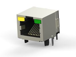 TE CONNECTIVITY - AMP 6116075-1 Modular Connector, RJ45 Jack, 1 x 1 (Port), 8P8C, Cat5, Through Hole Mount