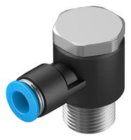 FESTO QSLV-3/8-8 Pneumatic Fitting, Push-In L-Fitting, R3/8, 14 bar, 8 mm, PBT (Polybutylene Terephthalate), QSLV
