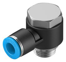 FESTO QSLV-G1/4-8 Pneumatic Fitting, Push-In L-Fitting, G1/4, 14 bar, 8 mm, PBT (Polybutylene Terephthalate), QSLV