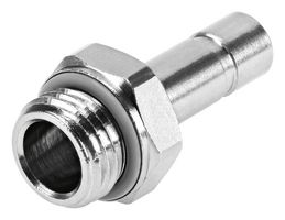 FESTO NPQH-D-G38-S12-P10 Pneumatic Fitting, Push-In Fitting, G3/8, 20 bar, 12 mm, Brass, NPQH