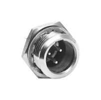 AMPHENOL AUDIO AG3MCC XLR Connector, 3 Contacts, Plug, Panel Mount, Gold Plated Contacts, Brass Body, G