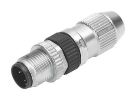 FESTO NECU-S-M12G3-HX Sensor Connector, NECU Series, M12, Female, 3 Positions, IDC / IDT Pin, Straight Cable Mount