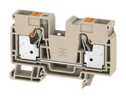 WEIDMULLER 2494000000 DIN Rail Mount Terminal Block, 2 Ways, 18 AWG, 4 AWG, 16 mm², Push In, 76 A