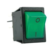MULTICOMP PRO MP004422 Rocker Switch, 0 I Mark, DPST, Illuminated, Panel Mount, Green