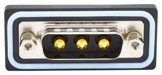 NORCOMP CDFV3W3113L411 Combination Layout D Sub Connector, IP67, NANOOK Series, DA-3W3, Plug, 3 Contacts, 3 Power, Solder