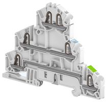 TE CONNECTIVITY - ENTRELEC 1SNK705513R0000 DIN Rail Mount Terminal Block, 6 Ways, 26 AWG, 12 AWG, 2.5 mm², Push In, 22 A
