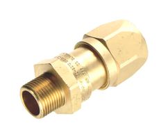 ABB - KOPEX 7TCA297090R0128 Conduit Connector, Size - 20mm, Straight, Brass, Metallic, IP66