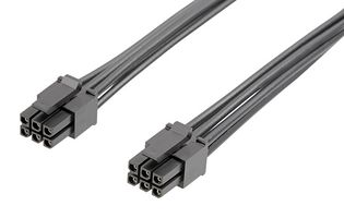 MOLEX 214755-1061 Cable Assembly, Micro-Fit 3.0 Receptacle to Micro-Fit 3.0 Receptacle, 6 Ways, 3 mm, 2 Row, 150 mm