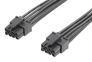 MOLEX 214755-1081 Cable Assembly, Micro-Fit 3.0 Receptacle to Micro-Fit 3.0 Receptacle, 8 Ways, 3 mm, 2 Row, 150 mm
